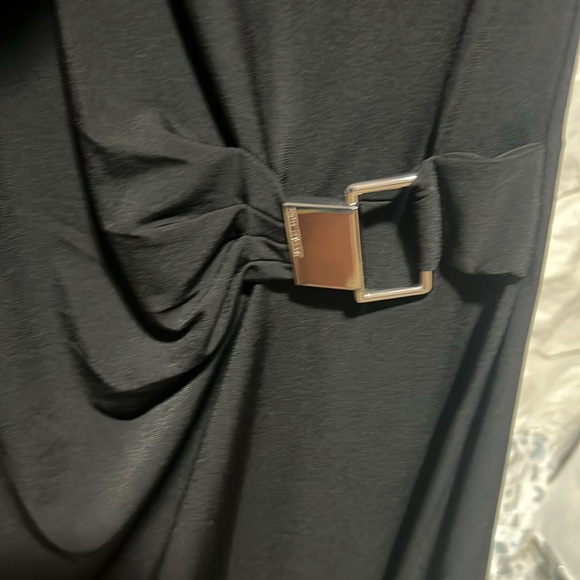 Michael Kors Black Dress, Zip Back, Silver Front Buckle Size 3X Brand New - Picture 2 of 7